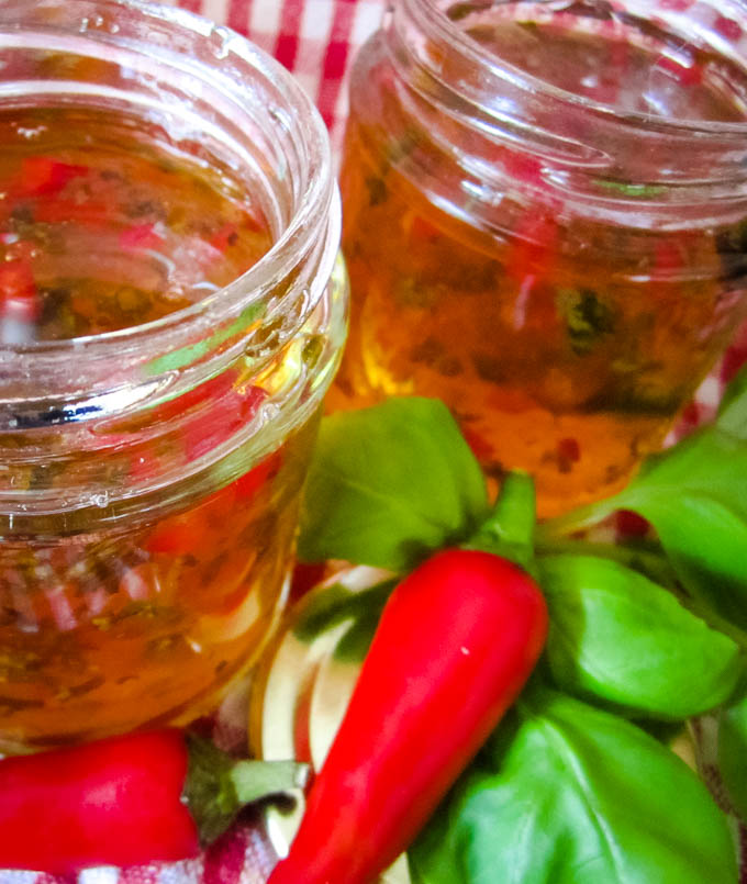 ingredients with jam jars