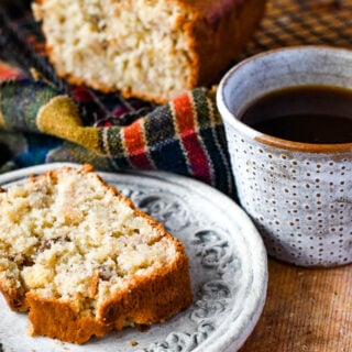 banana bread with coffee