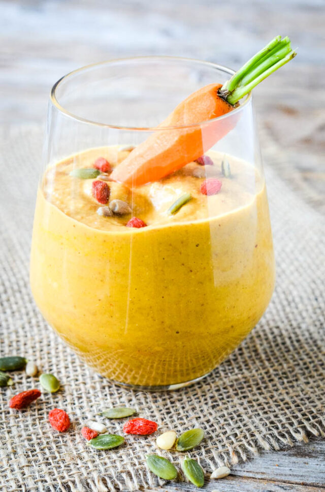 Super Healthy Carrot Turmeric and Ginger Smoothie Recipe Larder Love