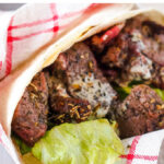 Greek style lamb wraps