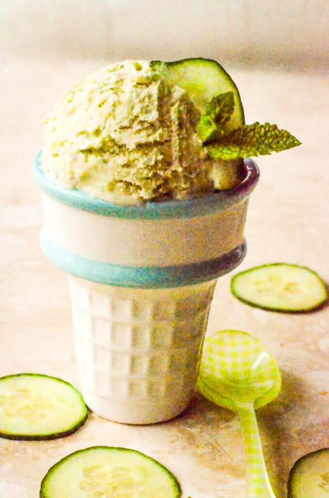 Homemade Cucumber and Mint Icecream Larder Love
