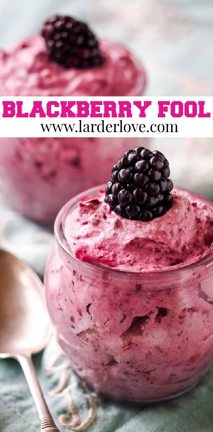 Easy Classic Blackberry Fruit Fool With Basil Larder Love