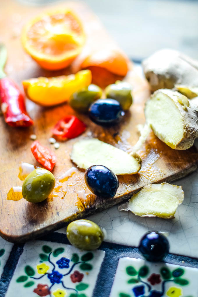 Super Easy Christmas Spiced Mixed Olives - Larder Love