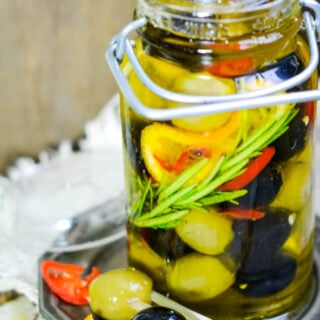 Christmas spiced mixed olives