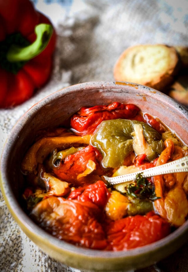 Roasted Peppers Preserved In Olive Oil Larder Love