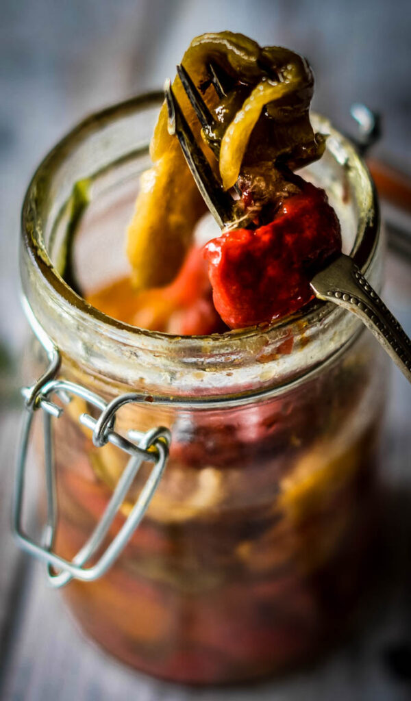 Roasted Peppers Preserved In Olive Oil Larder Love