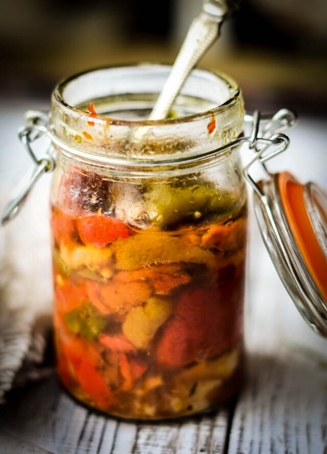 Roasted Peppers Preserved In Olive Oil Larder Love