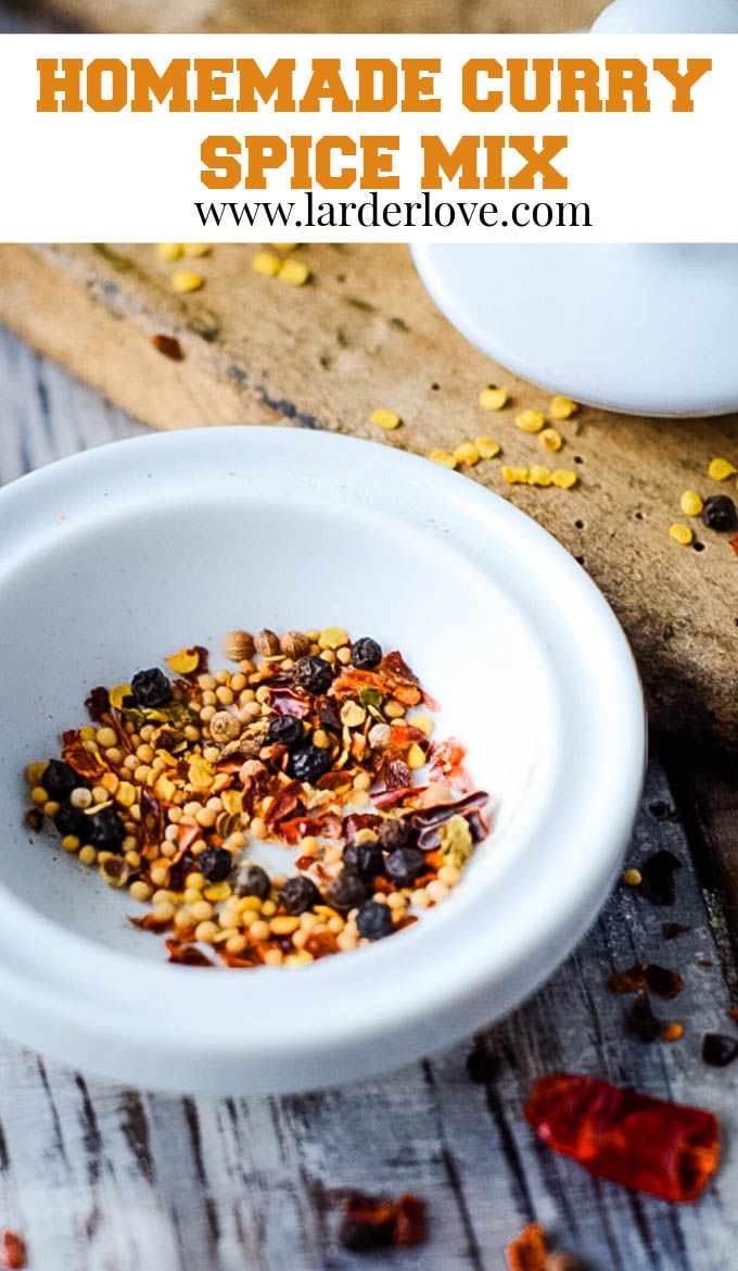 homemade curry spice mix pin image