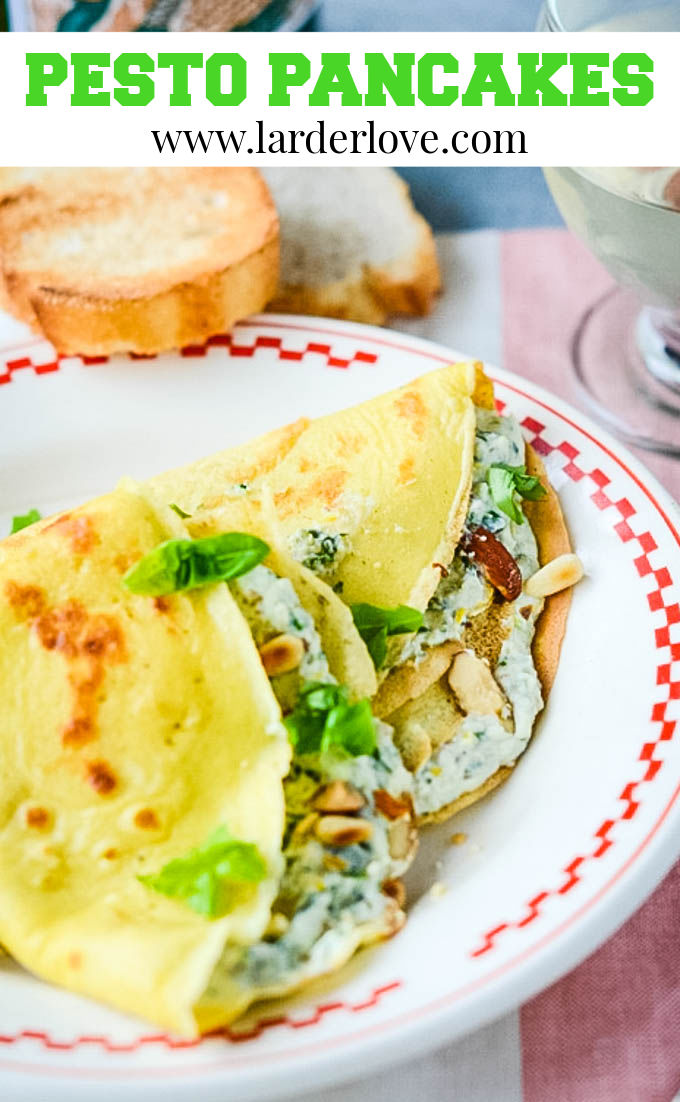 Savoury Ricotta Pesto Crepes/Pancakes Larder Love
