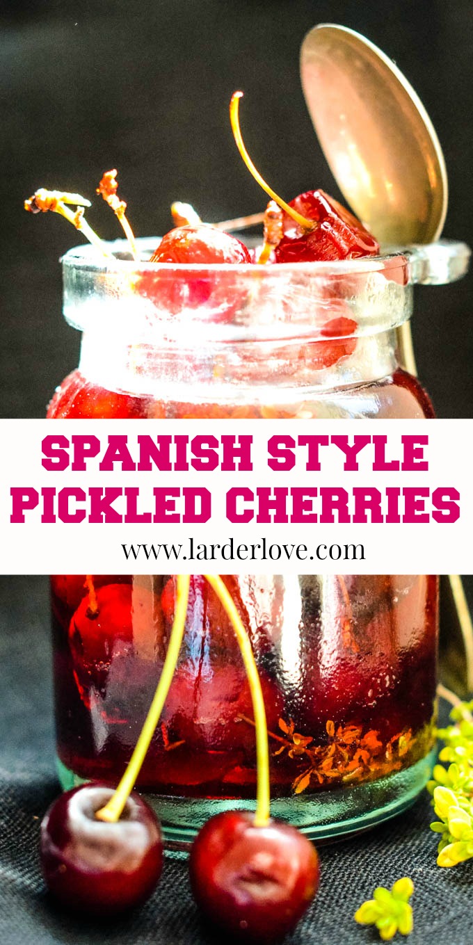 Savoury Spanish Style Pickled Cherries Larder Love