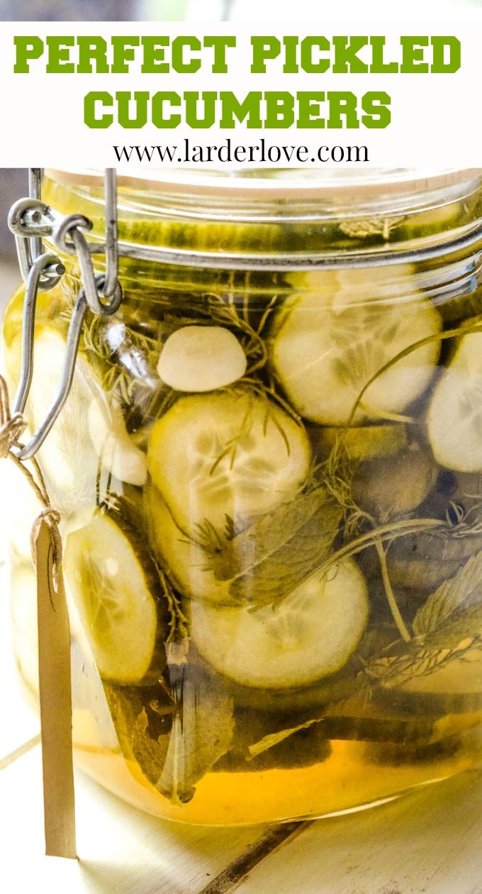 Quick and easy pickled cucumbers recipe larder love