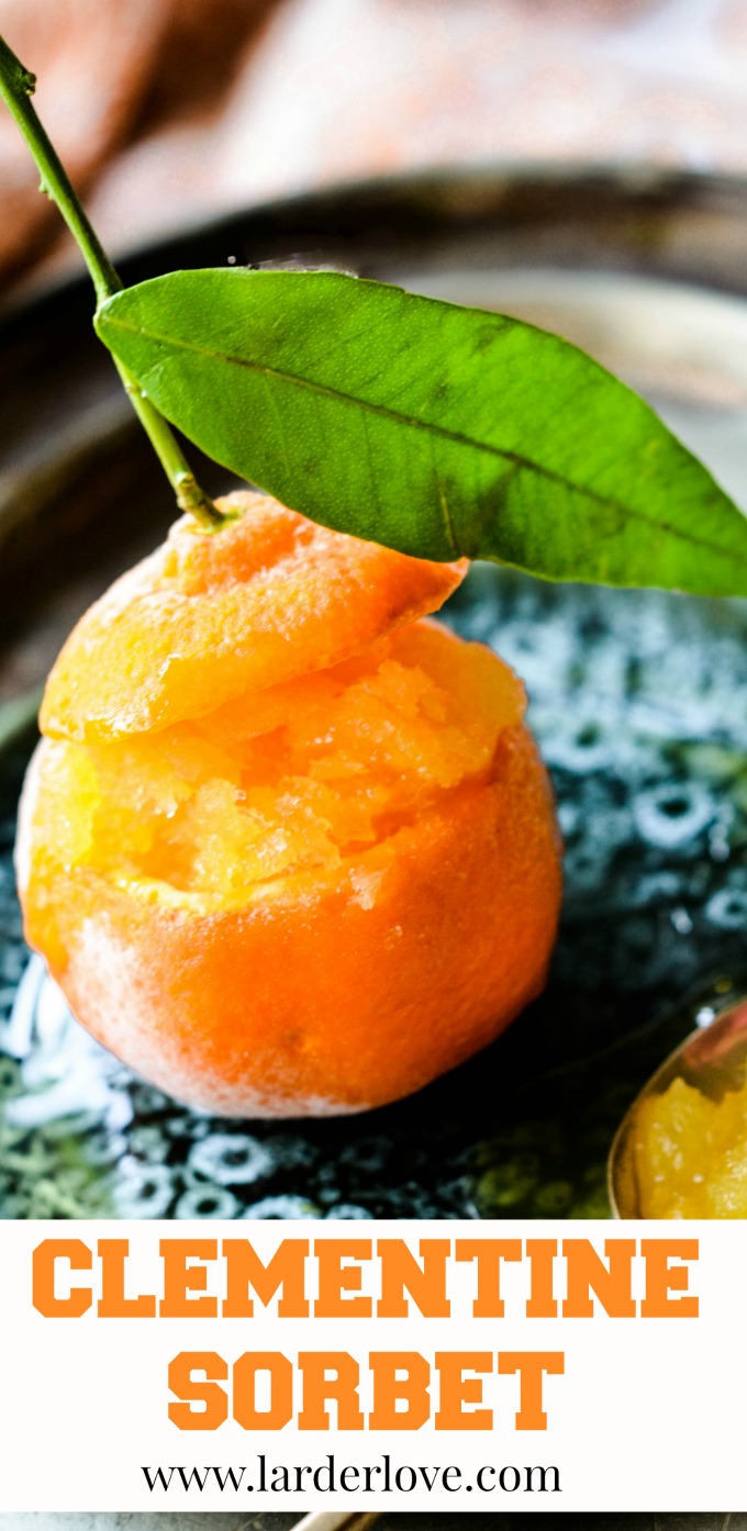 4 Ingredient Clementine Sorbet Recipe Larder Love
