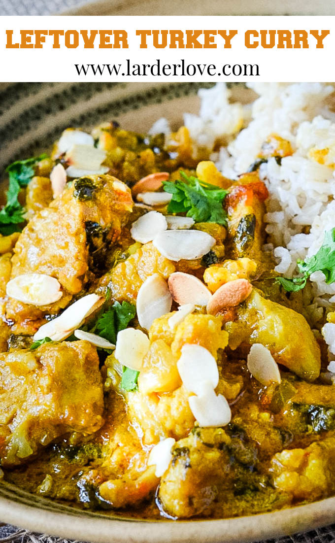 leftover turkey curry pin image