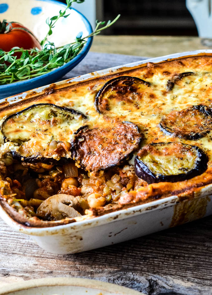 Easy Vegetarian Moussaka Recipe - Larder Love