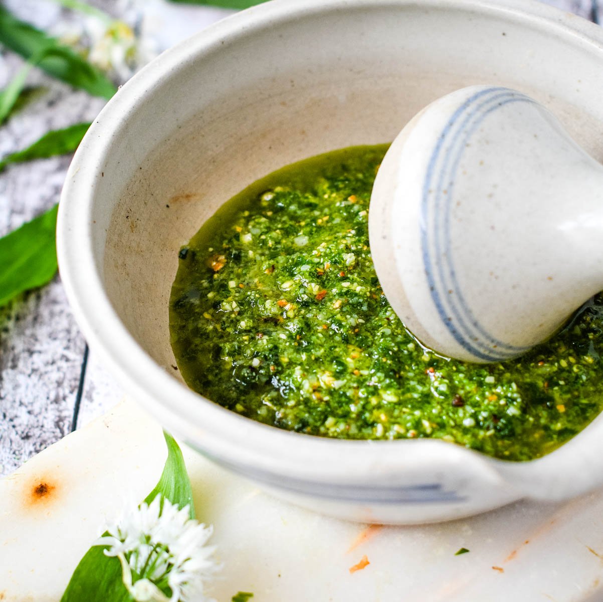 Super Easy Wild Garlic Pesto Recipe (+Video!) - Larder Love