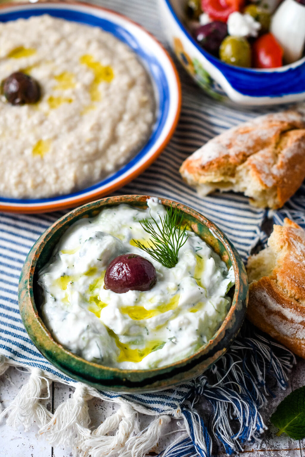 Homemade Tzatziki and Greek Salad Larder Love