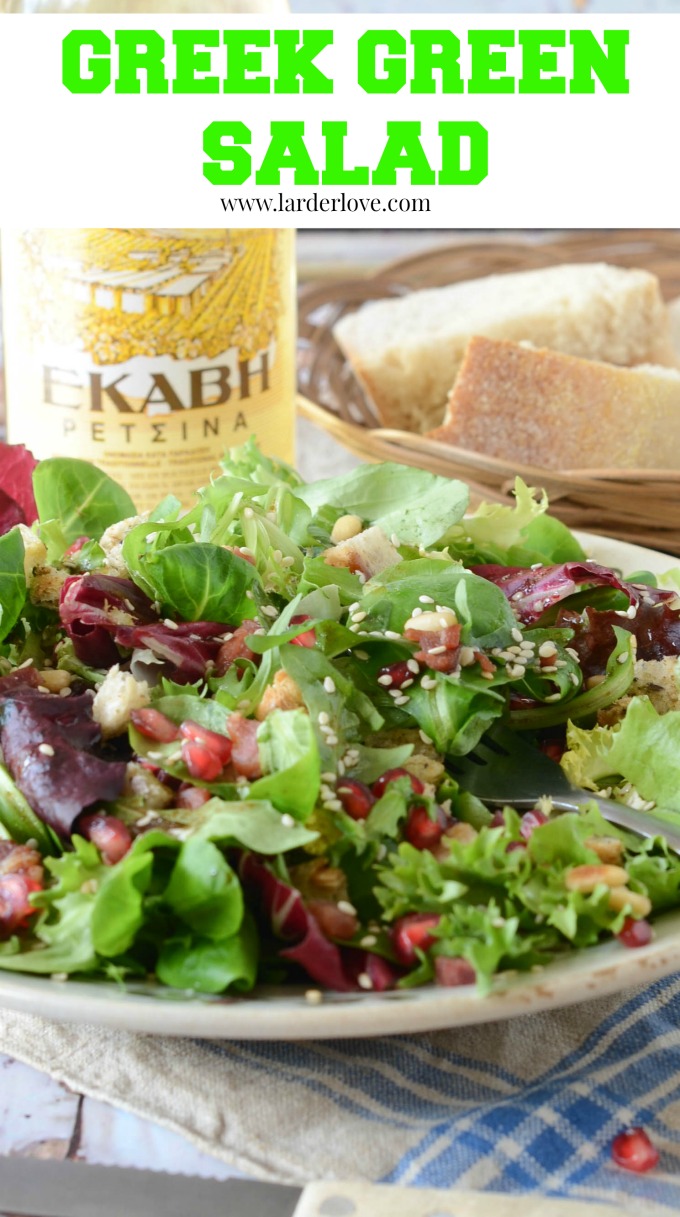 GREEK GREEN SALAD WITH SMOKED PORK Larder Love
