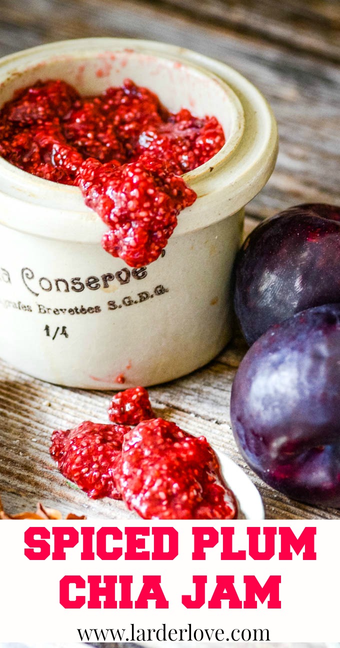 Refined Sugar Free Chia Plum Jam With Spices Larder Love