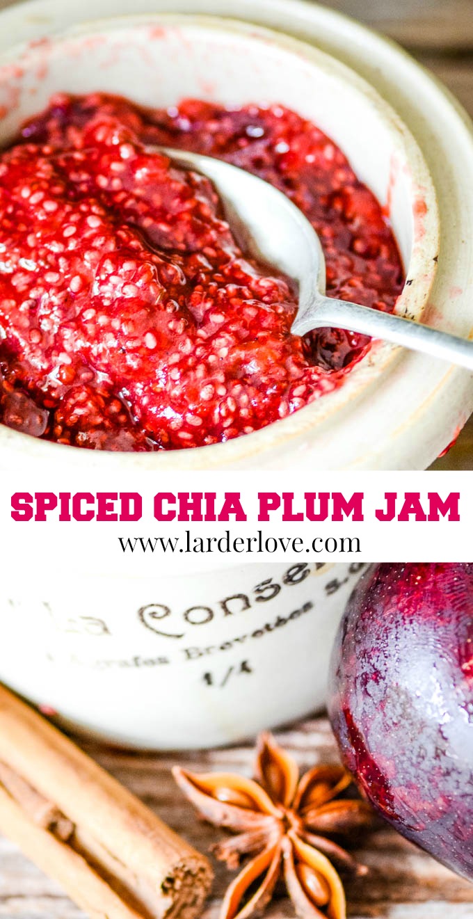 Refined Sugar Free Chia Plum Jam With Spices Larder Love