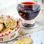 red wine and seed crackers