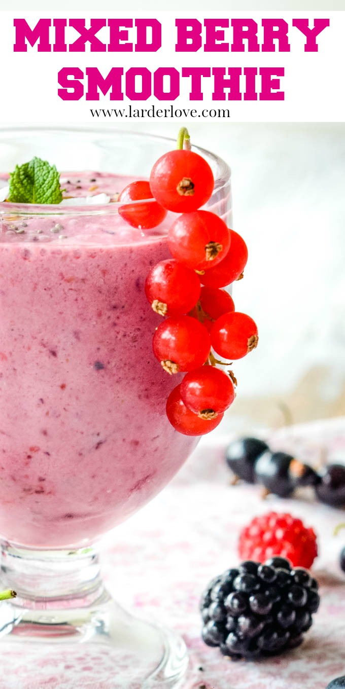 Super Healthy Mixed Berry Smoothie Larder Love
