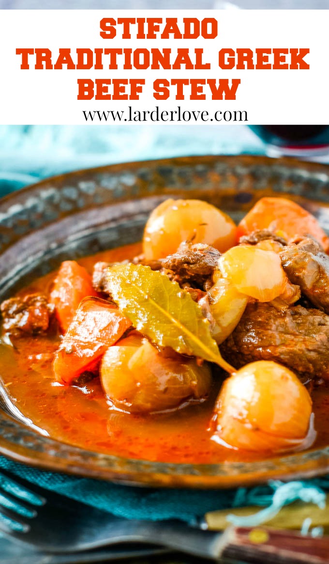 Traditional Greek Beef Stifado Stew Recipe Larder Love