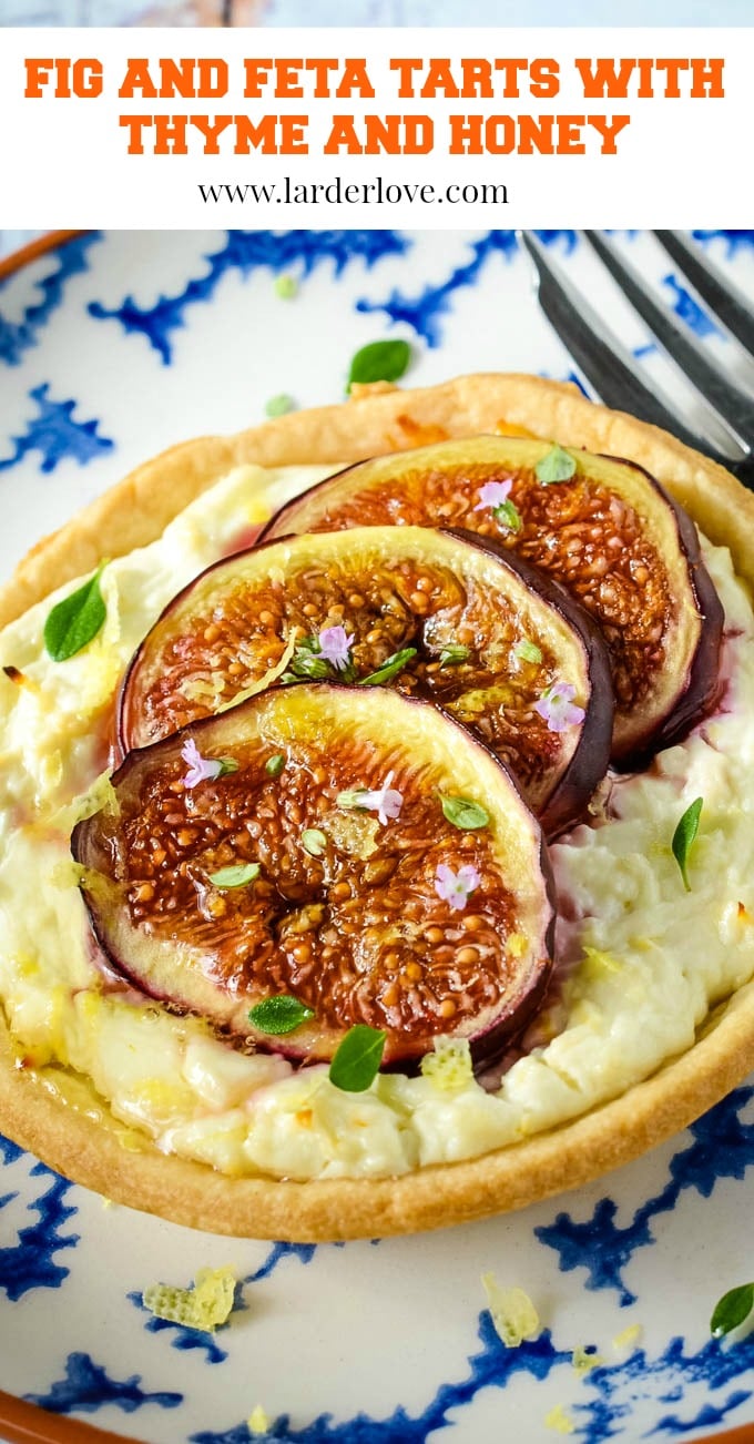 Greek fig and feta tarts with thyme and honey larder love