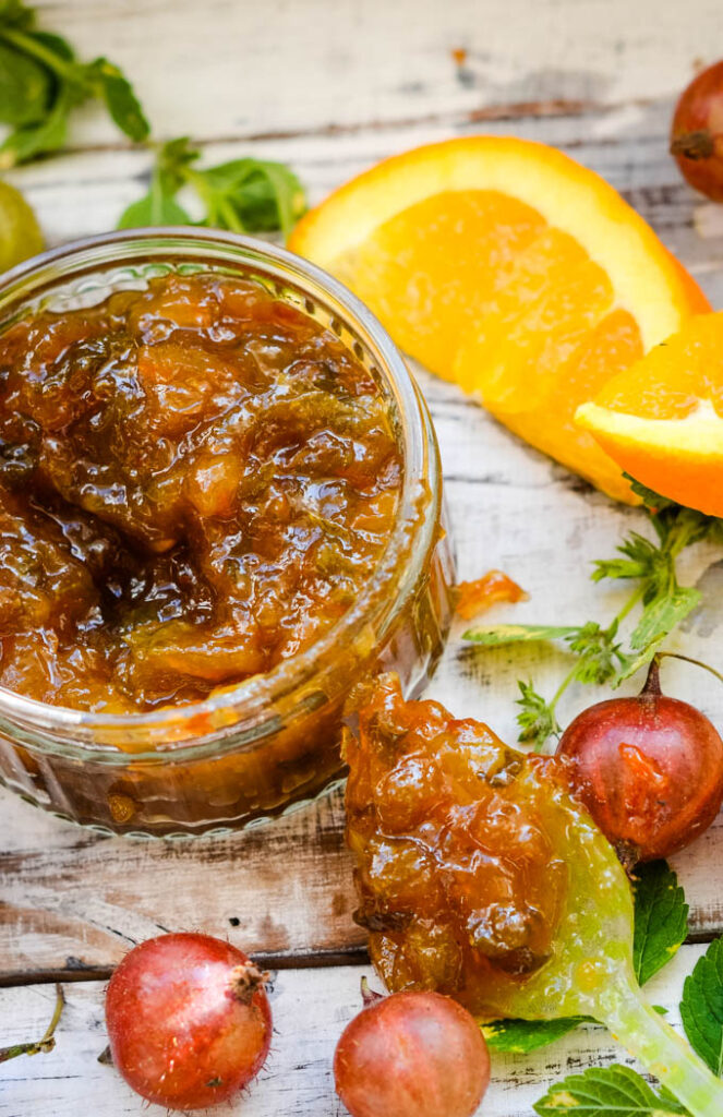 Gooseberry jam with orange and lemon balm Larder Love
