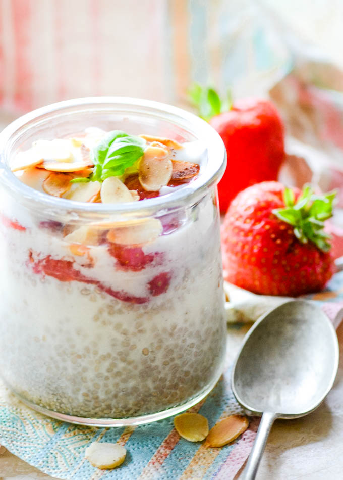 Strawberry Chia Pudding Parfait - The Hint of Rosemary