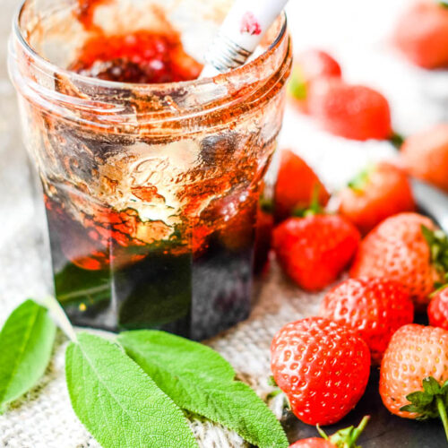 Strawberry Jam with Sage and Red Wine Larder Love