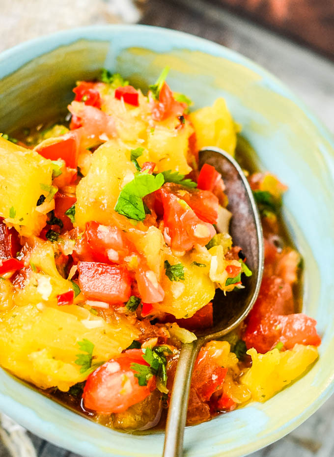 Super Easy Homemade Pineapple Salsa - Larder Love