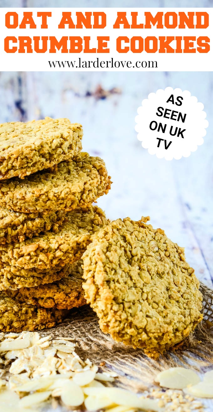 Oat and Almond Crumble Crackers/Cookies Larder Love