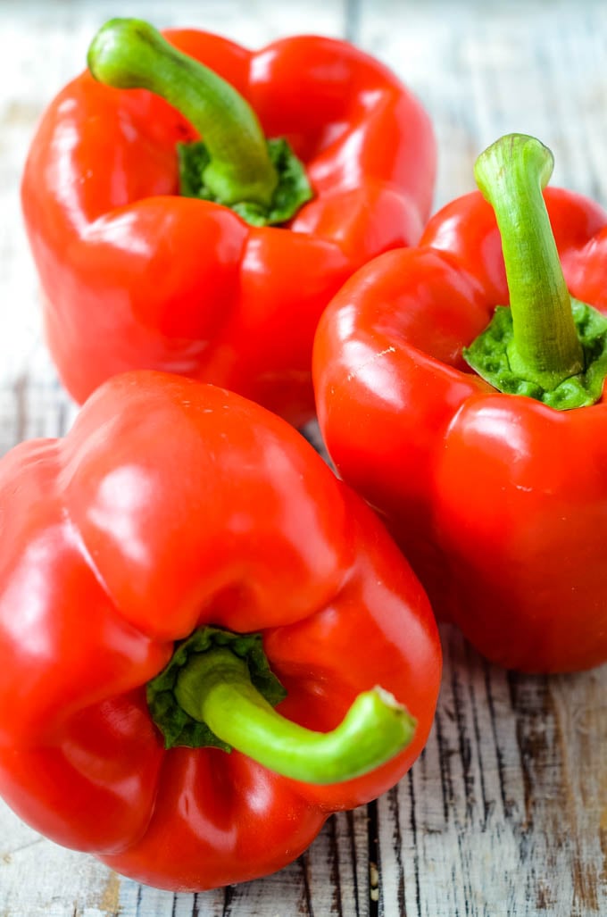 Quick And Easy Greek Style Vegetarian Stuffed Peppers Yemista Larder Love