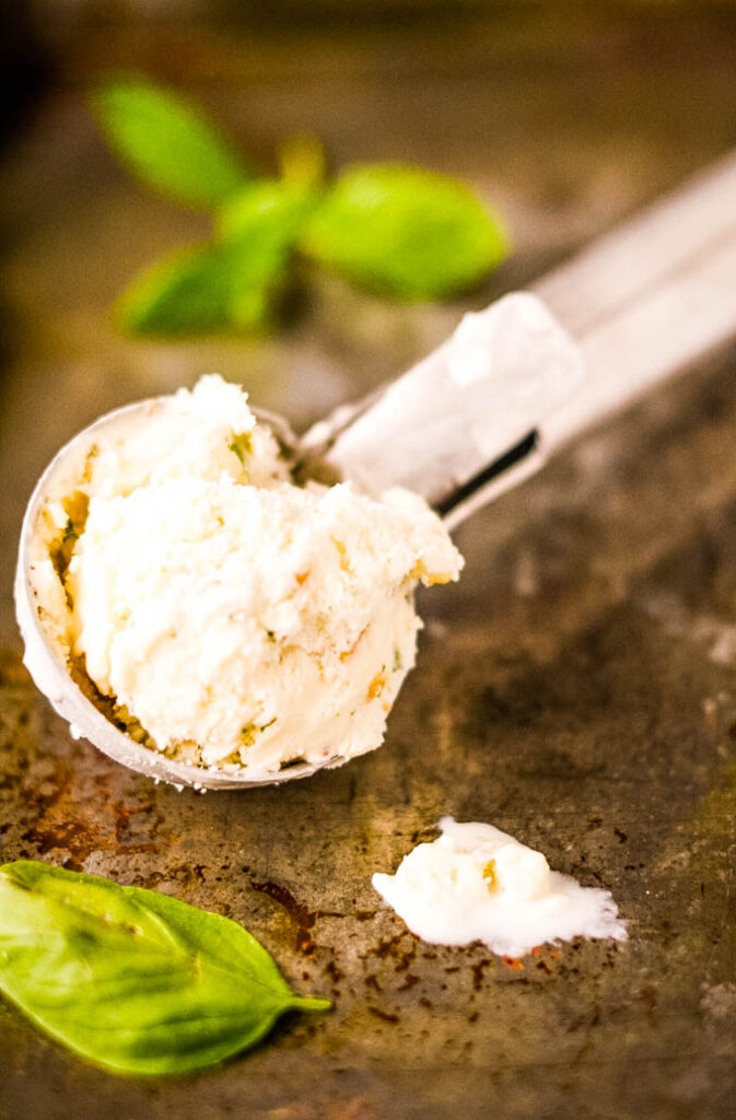 This simple savopury Pesto icecream may sound odd but tastes great