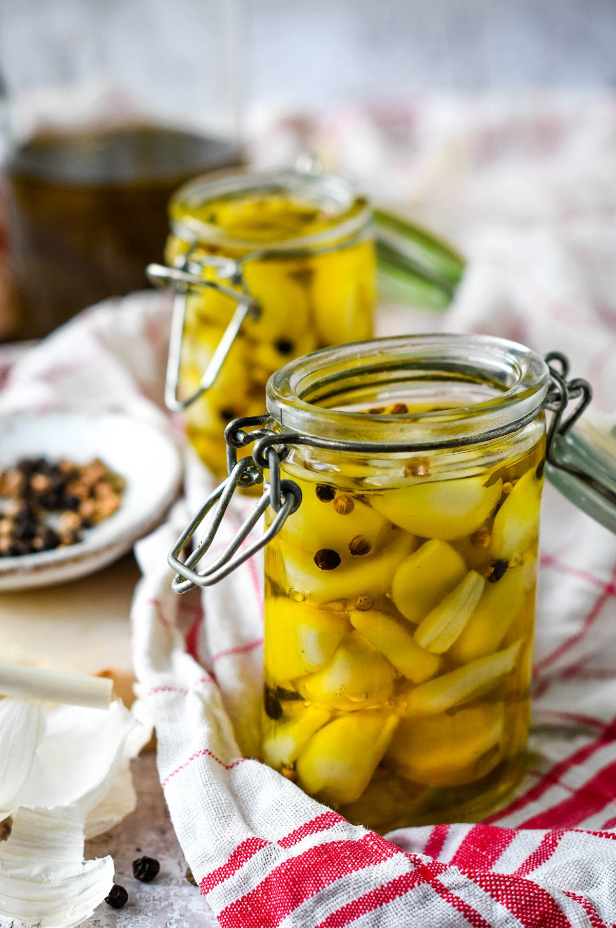 Garlic Confit - French Style Preserved Garlic In Oil