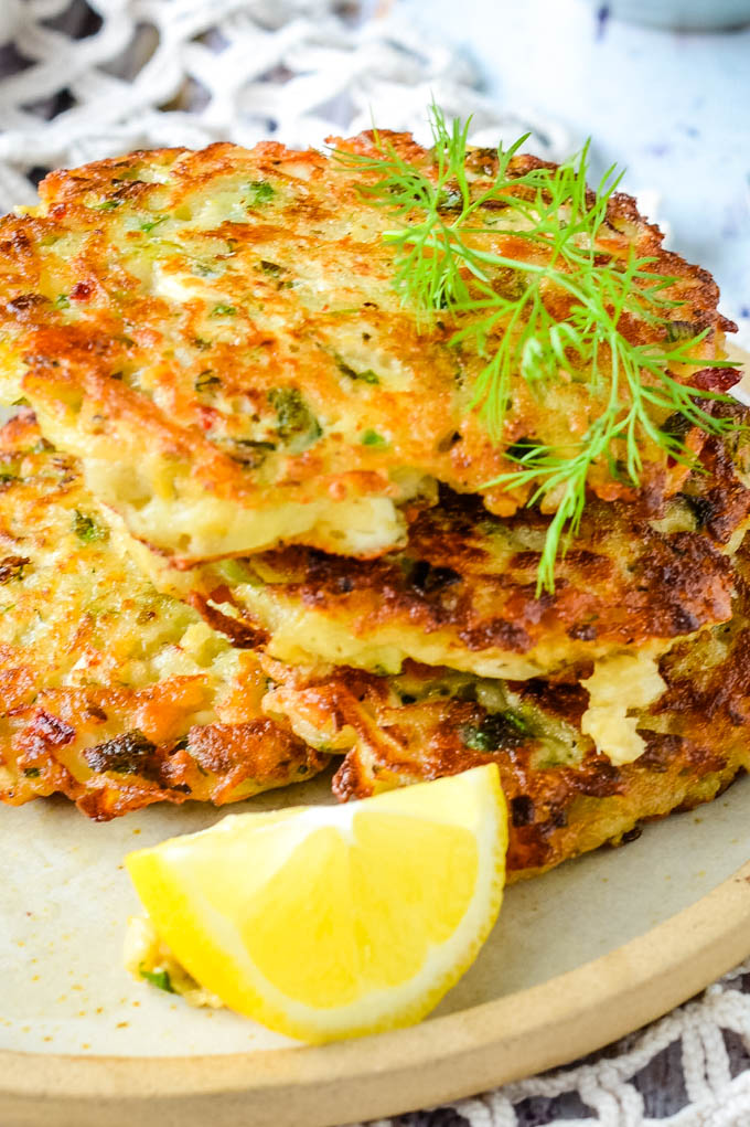 Quick and Easy Greek Potato Rosti/Fritters - % Larder Love