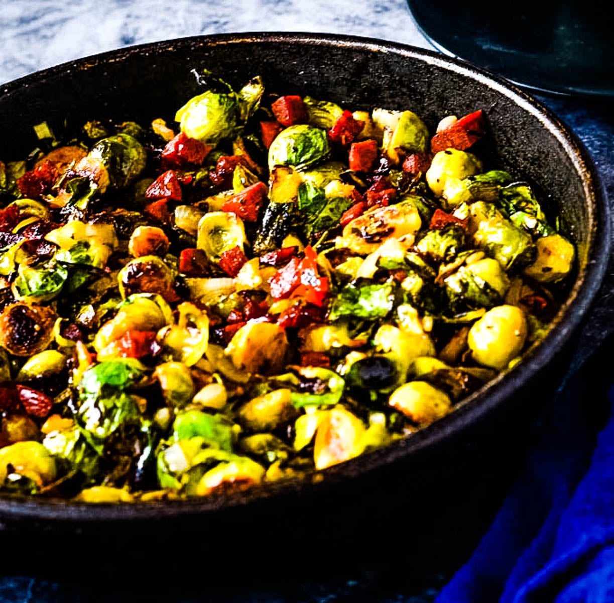 brussels sprouts with chorizo