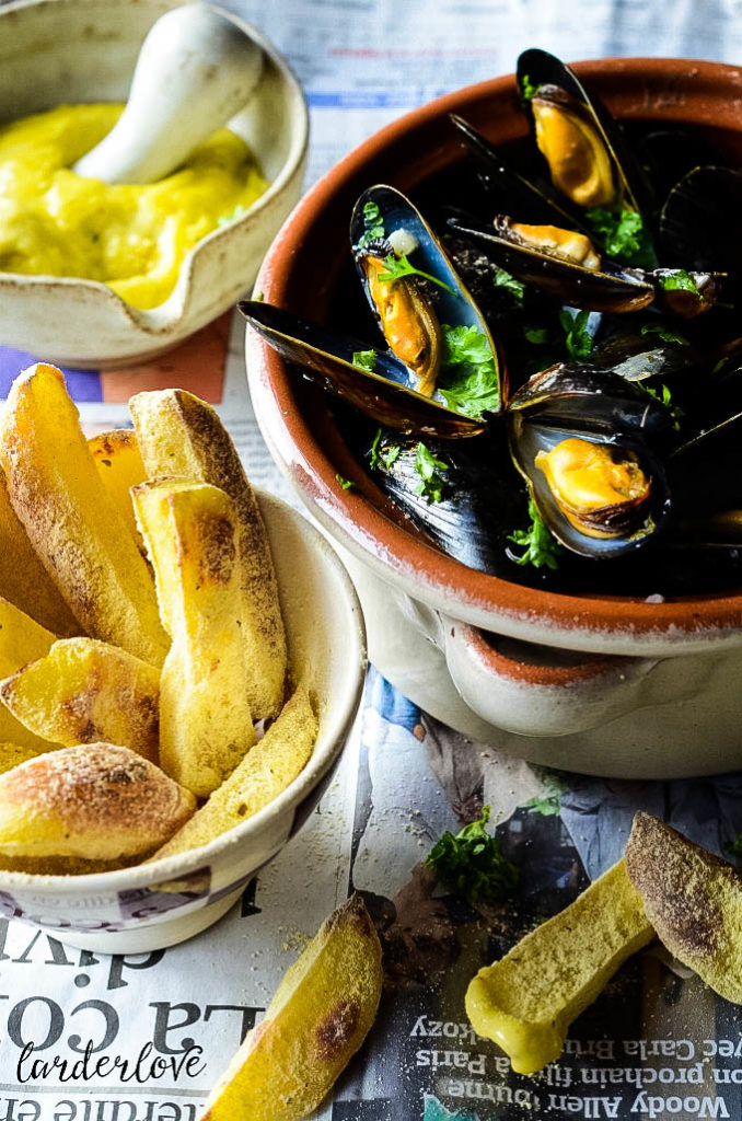 Moules Frites a simple recipe with a bit of ooh la la by larderlove