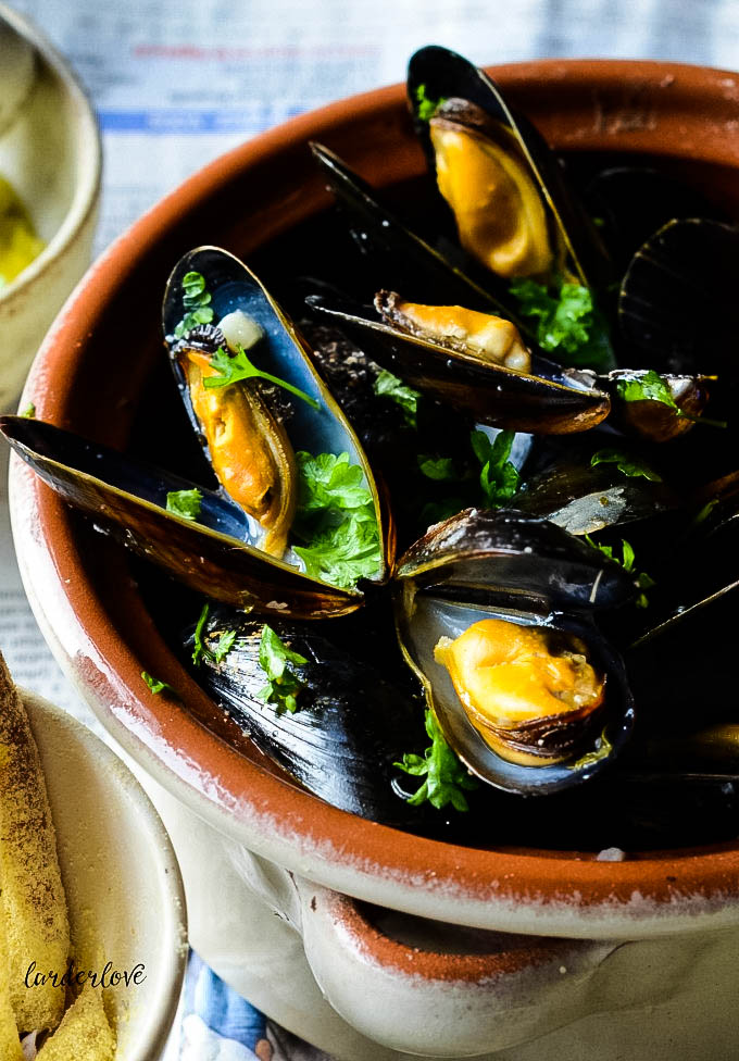 Moules Frites a simple recipe with a bit of ooh la la by larderlove