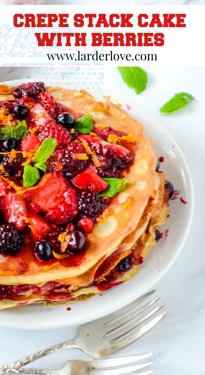 crepe stack pancake cake pin image