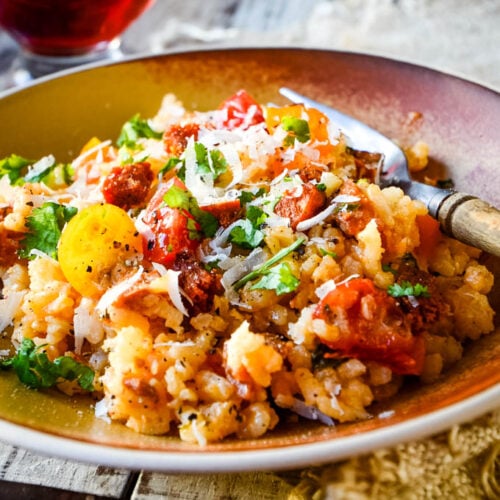 Super Quick And Easy Chorizo and Tomato Risotto Larder Love