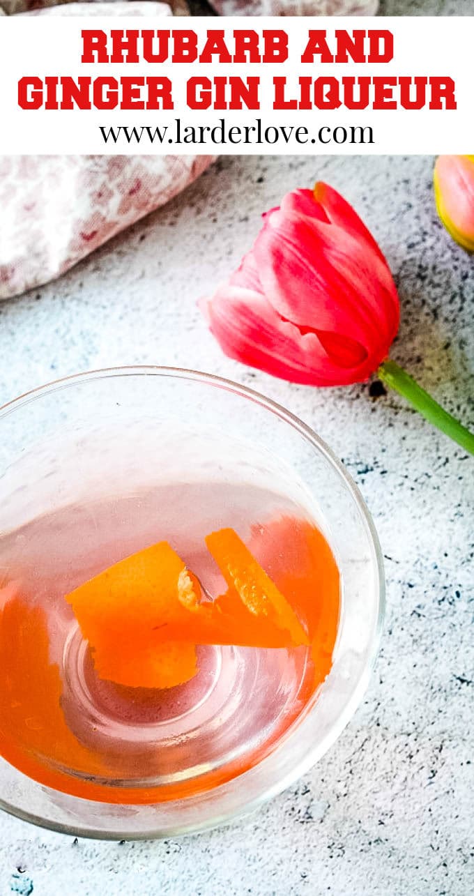 The Best Homemade Rhubarb and Ginger Gin Liqueur Larder Love