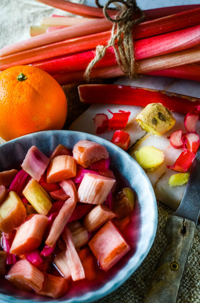 Rhubarb and Ginger Gin Jam (zero waste) Larder Love