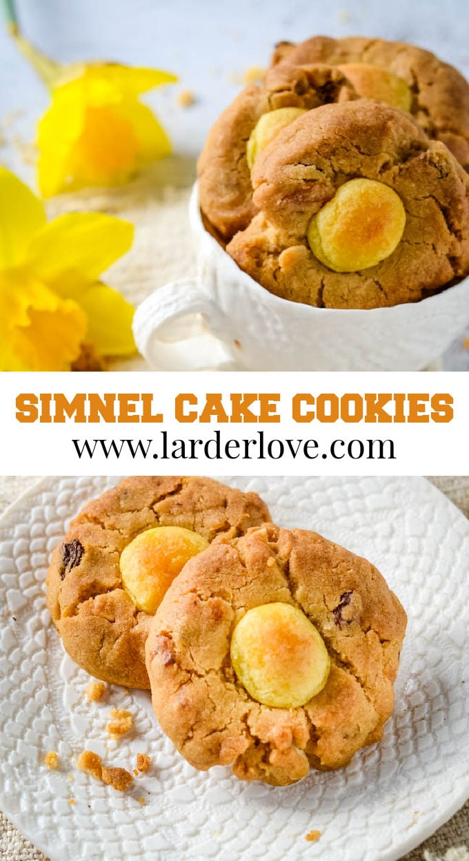 simnel cake cookies pin image