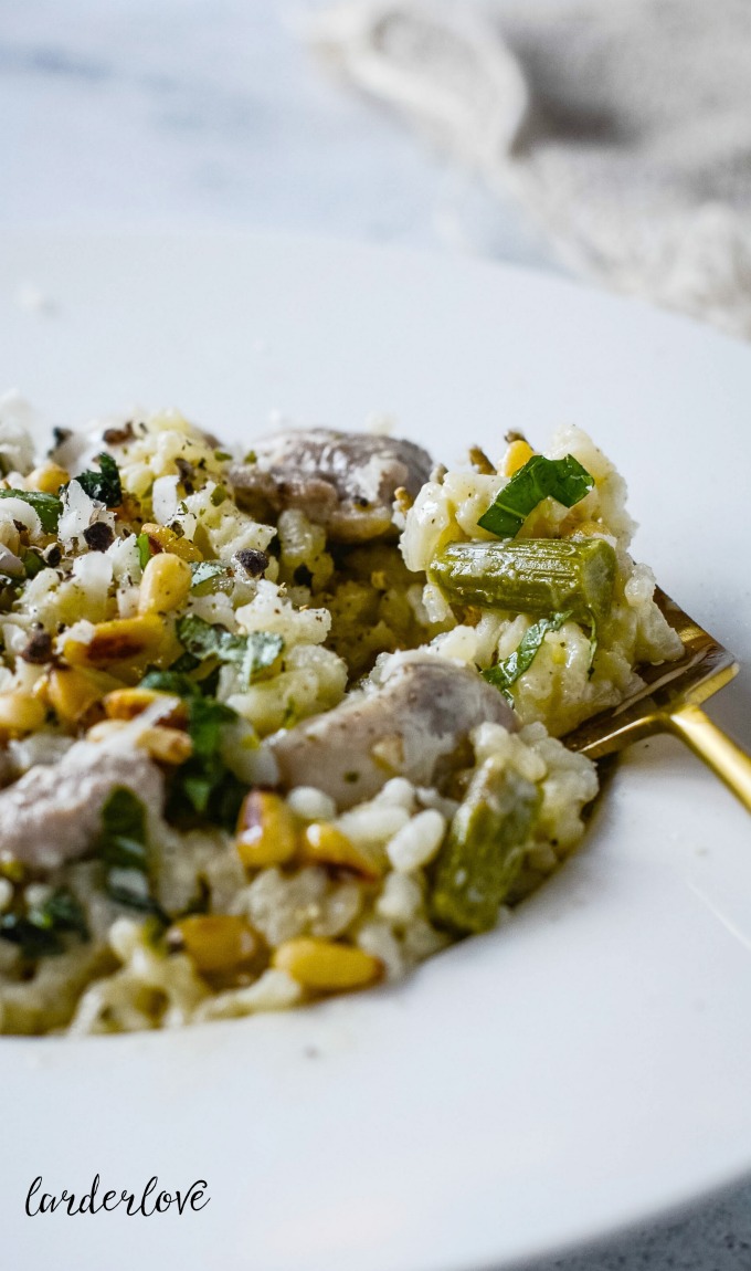 Easy Chicken and Asparagus Risotto Larder Love