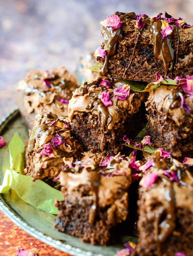 double chocolate coffee brownies by larderlove