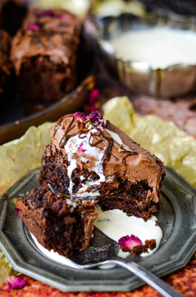 Double Chocolate Coffee Brownies with Nutella Fudge Frosting Larder Love