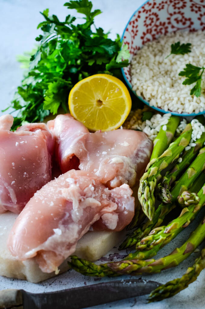 Easy Chicken and Asparagus Risotto Larder Love