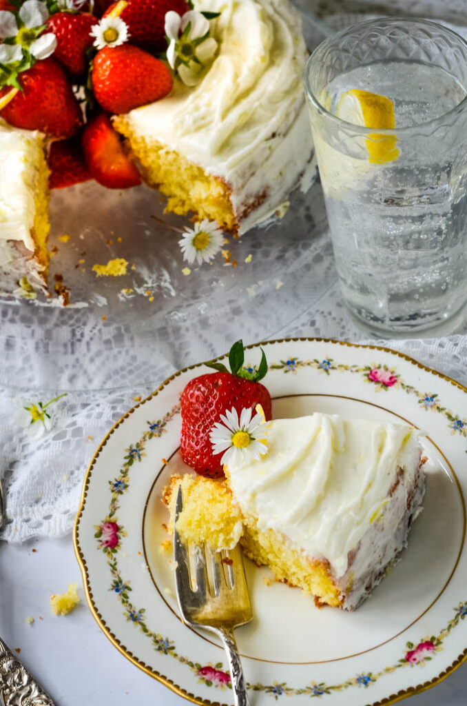 Super Easy Gin and Tonic Lemon Drizzle Cake Larder Love