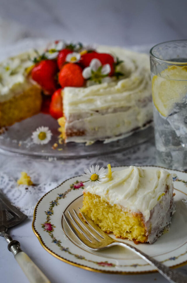 Super Easy Gin and Tonic Lemon Drizzle Cake Larder Love